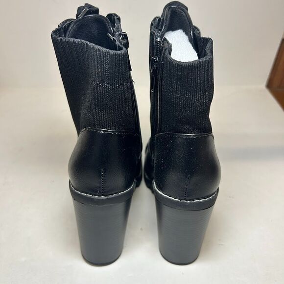 BCBGeneration Womens 7.5 M Black Pilas Lace Up High Heel Booties NIB HE9 - Picture 5 of 6